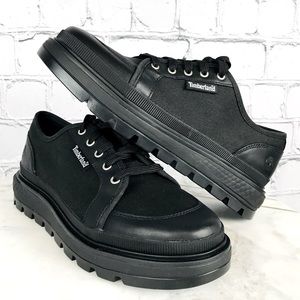 Timberland Ray City Oxford A2MFR Women’s Low Top Lace-Up Black Boot Shoes Size 7